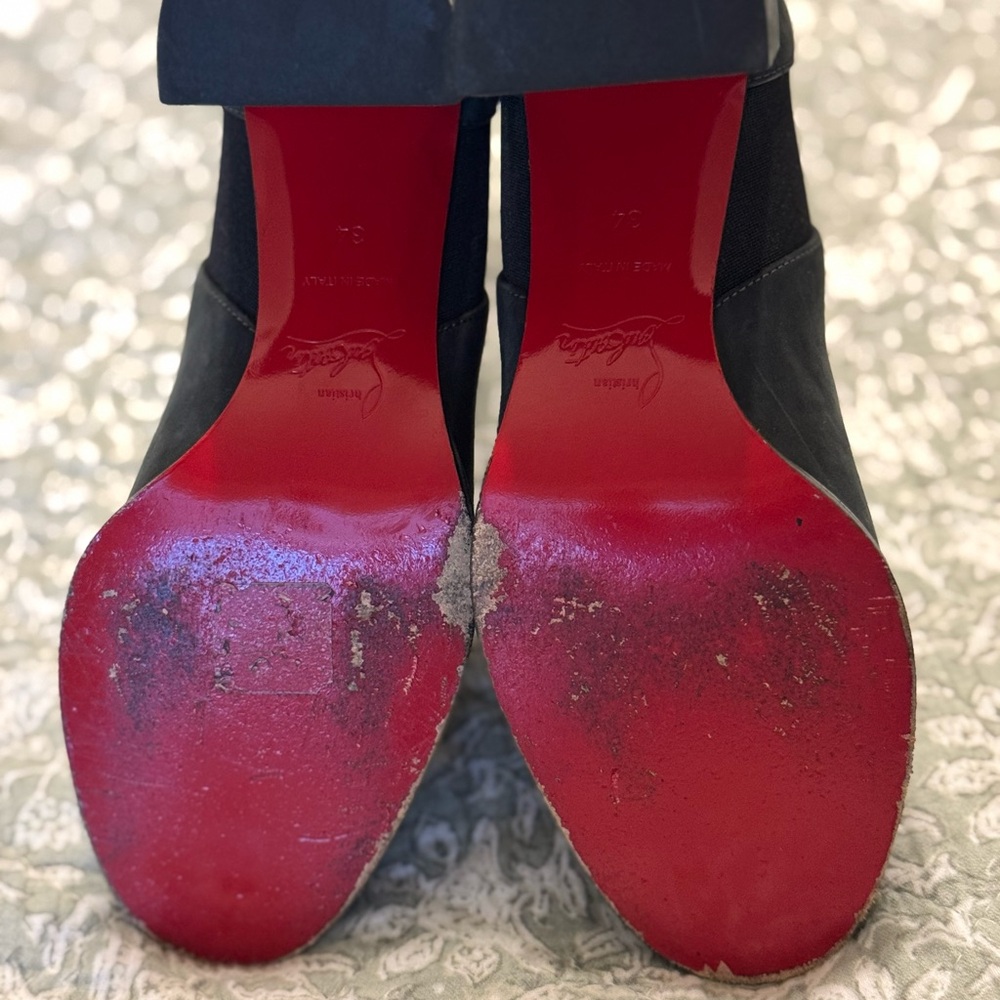 Christian Louboutin CL Chelsea Booty Ankle Boots|34 - Picture 9 of 11